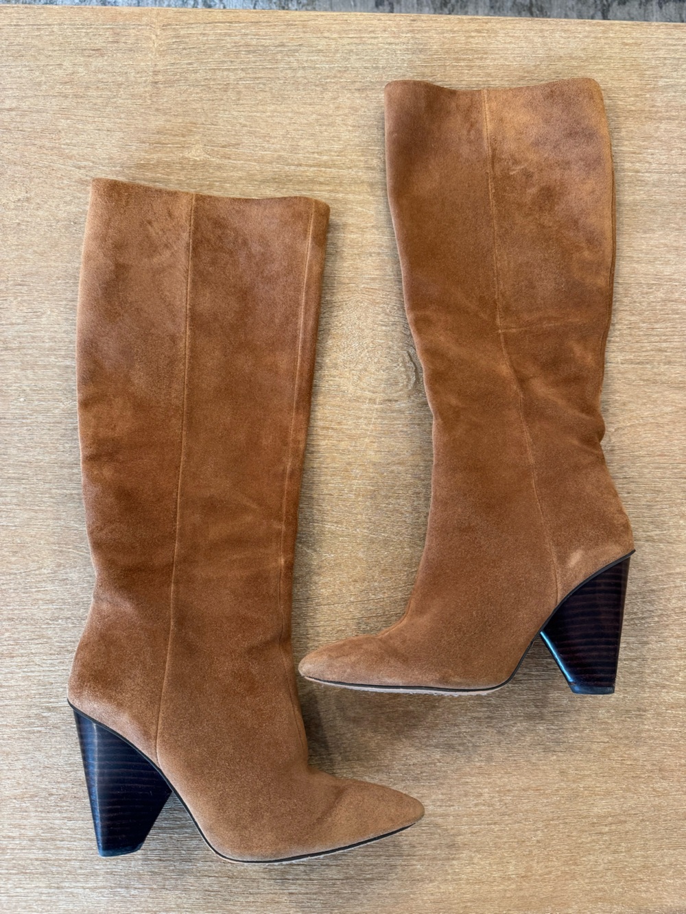 Vince Camuto Chestnut Suede Knee Boots